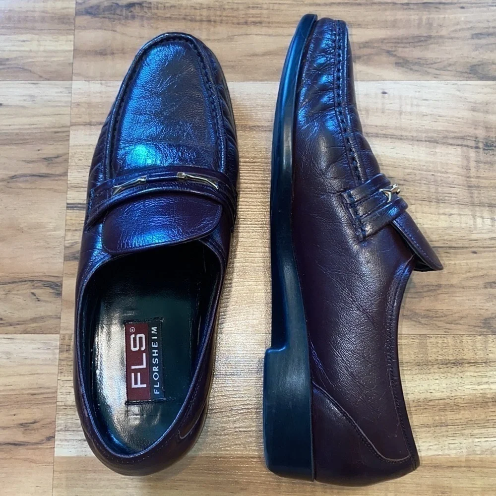 FLS Florsheim RIVA Moc Toe Bit Loafer, burgundy